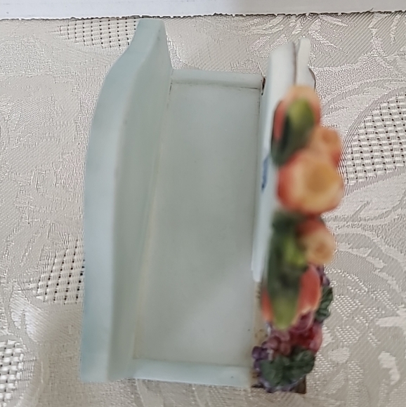 A.Richesco Co. Handpainted Set of 4 Square Coaster and Holder Vintage - Picture 6 of 12